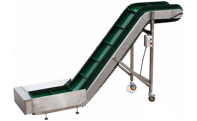 Corrugated sidewall angle belt conveyor